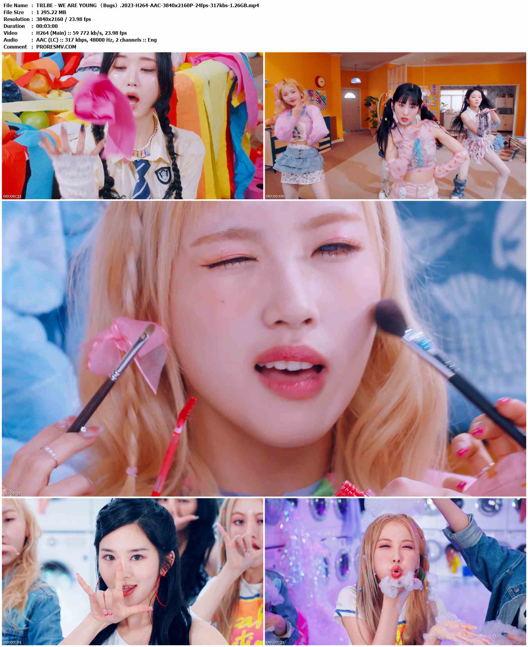 TRI.BE - WE ARE YOUNG （Bugs）.2023-H264-AAC-3840x2160P-24fps-317kbs-1.26GB官方MV_高清MV